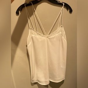 White lovers and friends double spaghetti strap tank